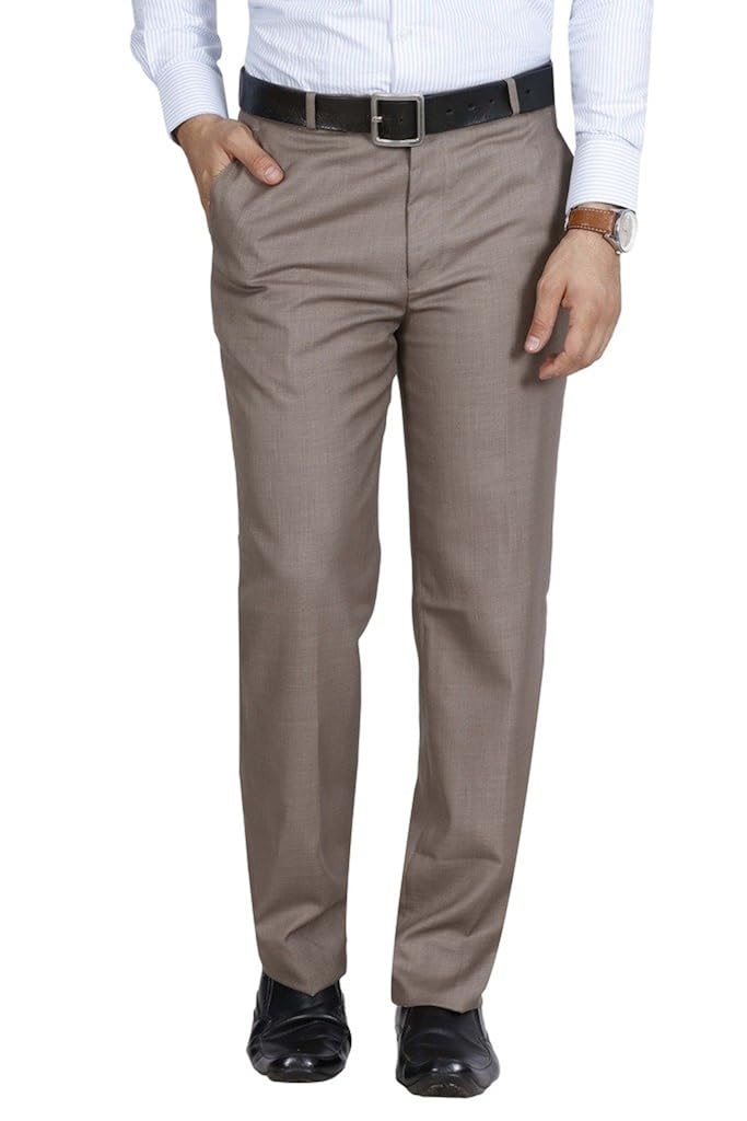 mchenry men's solid formal regular fit trousers