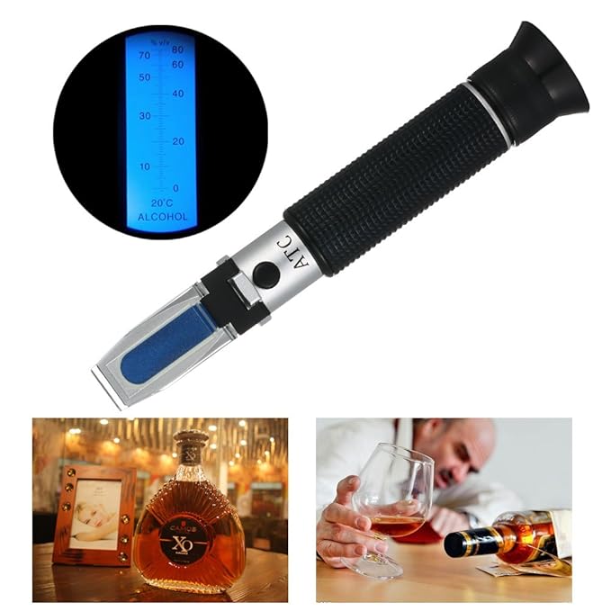 RCYAGO Handheld 080 Alcohol Refractometer Portable Refractometer High