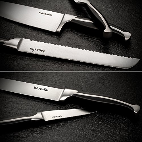 Bluesim Knife Set,Kitchen Knife Set - 5 Piece Knives Sets Including Carving Utility Chef and Paring Knives,Super Sharp Chef Knife Set with Gift Box