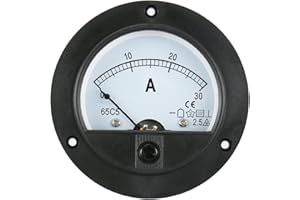 Baomain Ammeter 65C5 Ampere Panel Meter Analog Ammeter Built-in Shunt DC 0-30 A Class 2.5 CE Listed