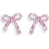 Bow Earrings for Women,Vintage Bow Knot Earrings Trendy Drop Earrings Daily Accessory