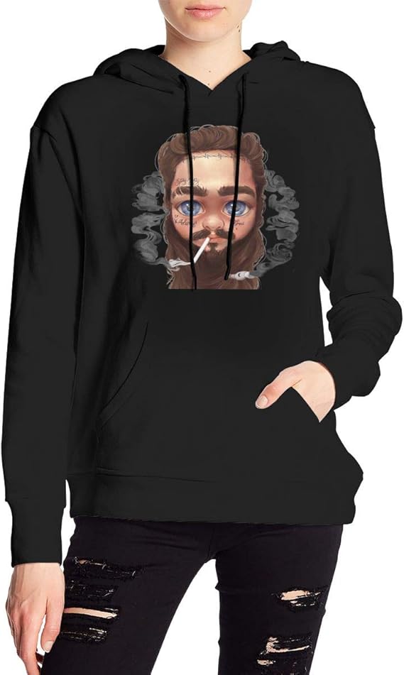 Amazon Co Jp ポスト マローン Post Malone パーカー レディース 長袖 プルオーバー フード付き ゆったり 人気 女性 防寒 普段着 秋冬 おしゃれ 服 ファッション小物