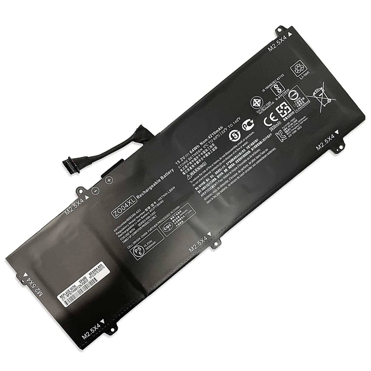 XITAIAN 15.2V 64Wh ZO04XL Replacement Battery for HP ZBook Studio G3 Mobile Workstation 808450-001 HSTNN-CS8C HSTNN-C88C HSTNN-LB6W