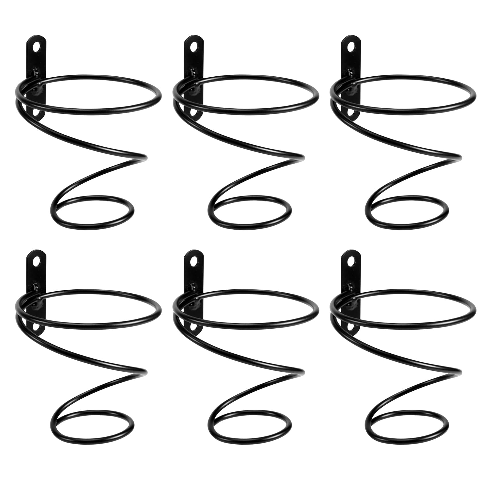 ZDSFSD Pack of 6 Wall Mounted Wine Racks - Wine Bottle Display Holder with Screws, Modern Style, Rust