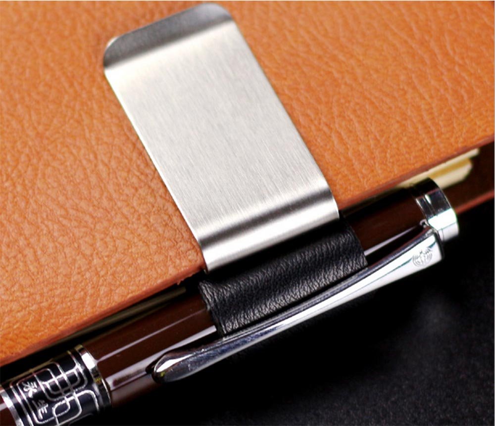 2 Pcs Traveler Notebook Leather Pen Holder Apple Pencil Pen Loop Steel Clip (.. 15 61ELGCUK9KL