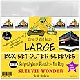 5 Box Set Outer Sleeves - Large No Flap - 4mil Polyethylene Plastic - Fits 4-5 LP Vinyl Record Albums Boxset 14" x 14"(+1 Free Dj Magnet)