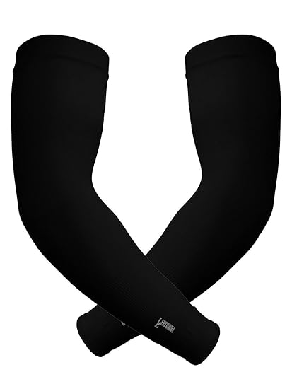 KYRON'S FIELDWAY Arm Sleeves Gloves,Gym Gloves,Sports Gloves For Sun burn SKIN TAN Protection SPF proof UV block (BLACK)