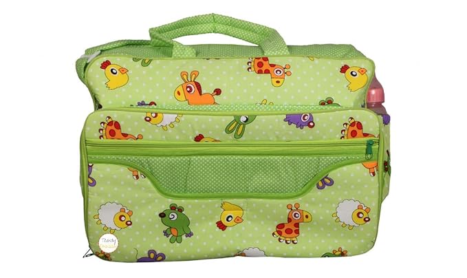 Trendy Dukaan Multipurpose Polyester Diaper/Mother Bag with Diaper Changing Flap (L.Green)