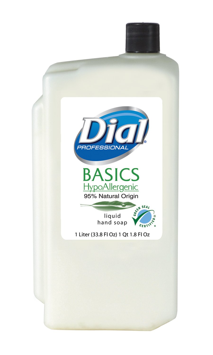 Dial 1326751 Basics Honeysuckle Floral White Pearl Hypoallergenic Liquid Hand Soap, 1 Liter Refill Cartridge (Pack of 8): Industrial & Scientific