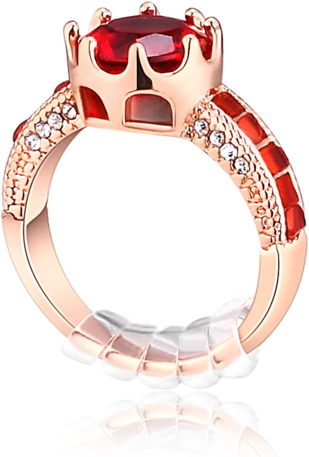 Ring Size Adjuster with Jewelry Polishing Cloth,3 Sizes Fit for Any Rings,Clear Ring Sizer ,Perfect for Loose Rings,Pack of 12