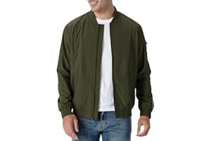 Rdruko Men's Lightweight Bomber Jacket Causal Fashion Stylish Windbreaker Light Jacket