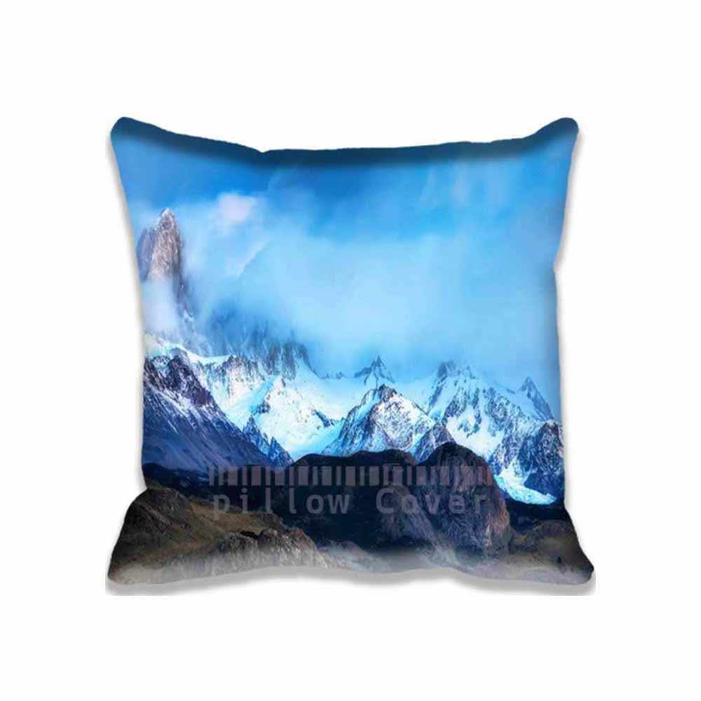 Standand Size Both Sides Throw Pillow Cover Sham Case Dew Mountains Nature Cushion Covers Cotton Polyester Zipper Pillowsham Pillowcase For Room Sofa Couch Chair Back Seat