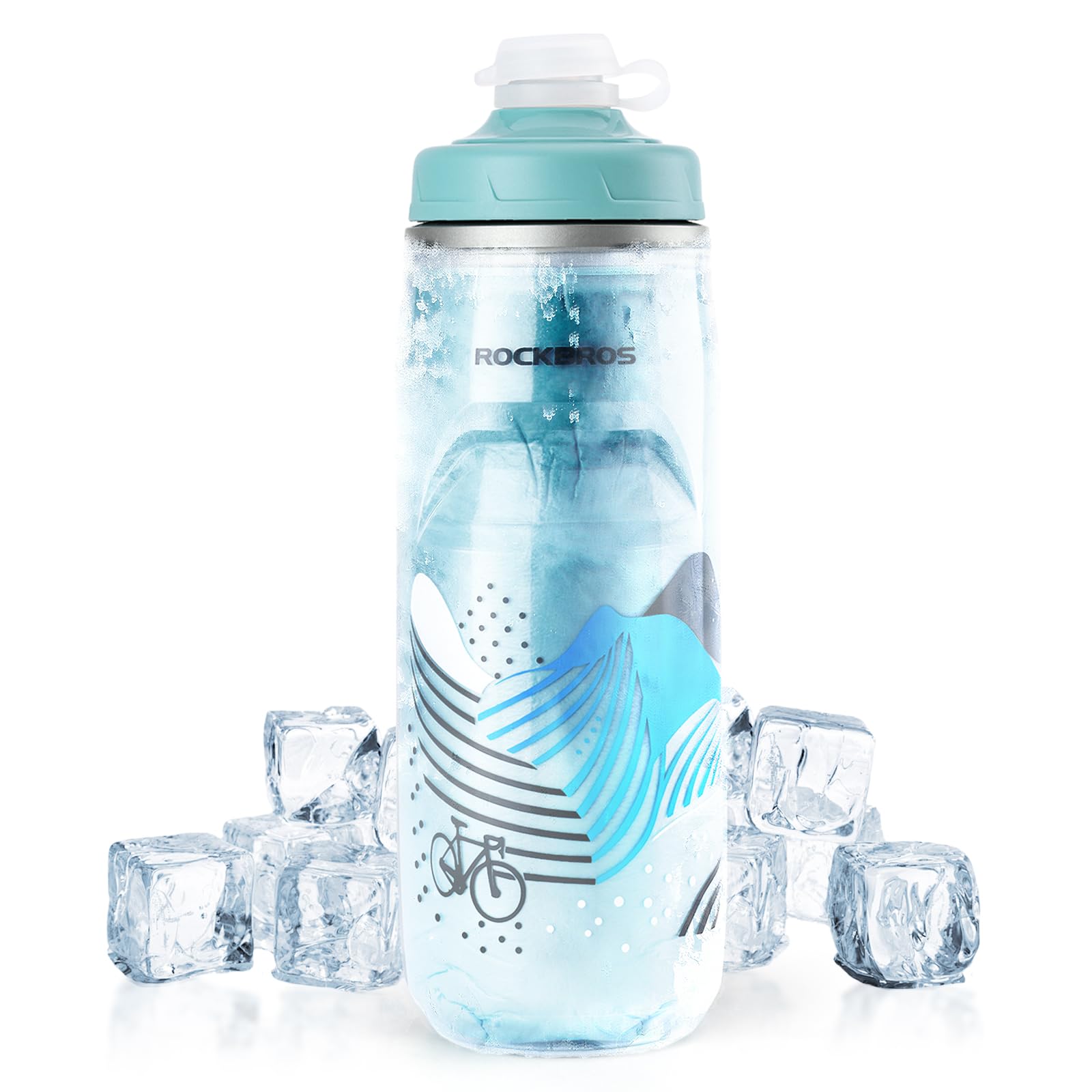 ROCKBROS Water Bottle 620 ml Leak-Proof Sports Bottle Road Bike Mountain Insulated Bottle Sports Outdoor Drinking Bottle Squeezable Water Bottle