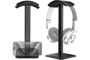 Joogee Headphone Stand for Desk, Headset Stands with Aluminum Supporting Bar, ABS Solid Base for Gaming Earphone, Wireless He