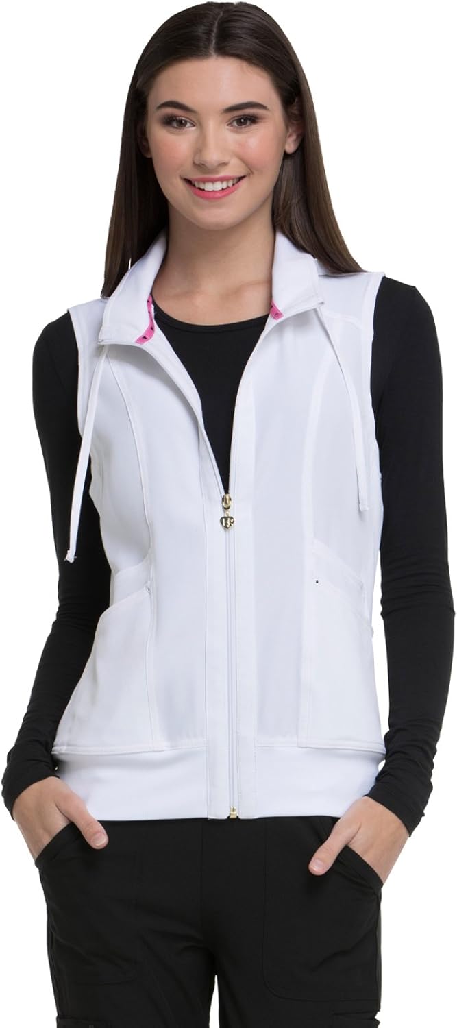 HeartSoul Break on Through HS500 Women's In-Vested Love Solid Scrub Vest: Clothing