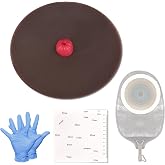 MedEduQuest Sticky Urostomy Simulator, Stoma Training Model | Ostomy Care Practice Models for Medical Training and Patient Education- Dark