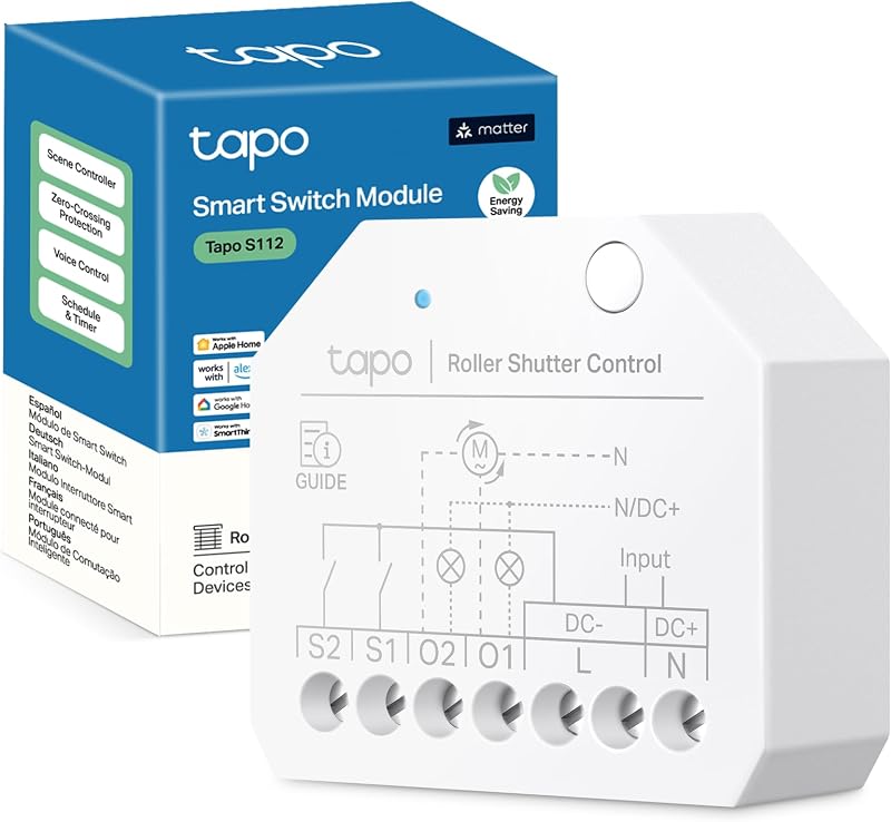 Tapo S112 2 Channel WiFi Bluetooth Smart Relay Switch Matter Compatible