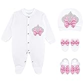 Lilax Baby Girl Newborn Jewels Layette 4 Piece Gift Set