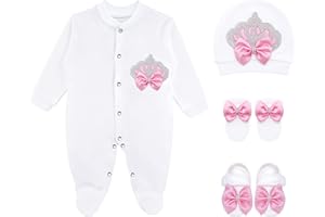 Lilax Baby Girl Newborn Jewels Layette 4 Piece Gift Set