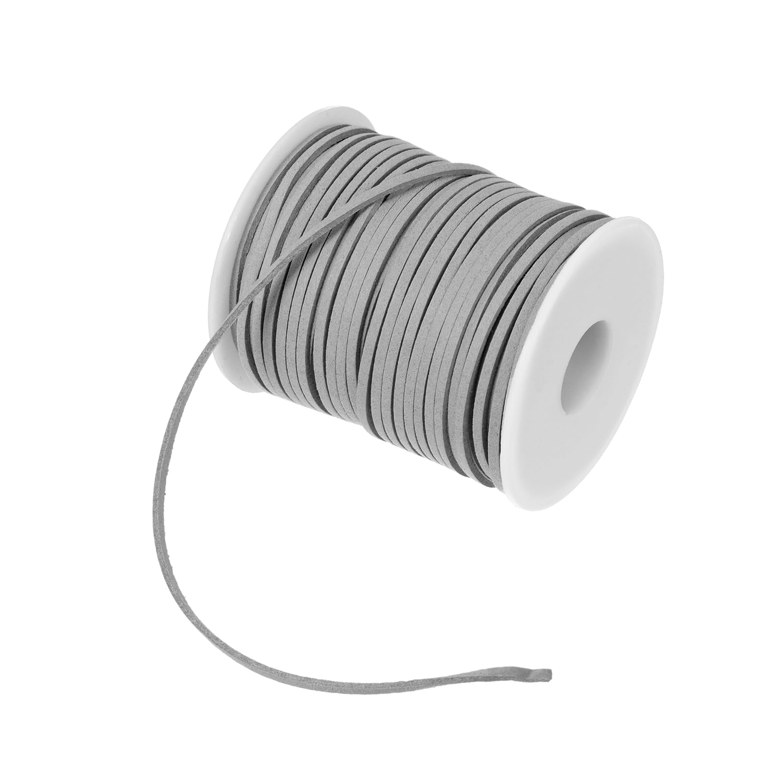 PATIKIL 0.1" x 49 Yards Suede Lace Cord, Light Gray