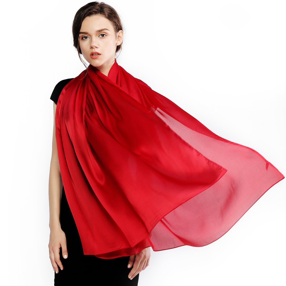 RIIQIICHYWomen Shawls and Wraps for Evening Dresses Like Chiffon Silk Scarf Formal Silky Pashmina Shawls for Weddings