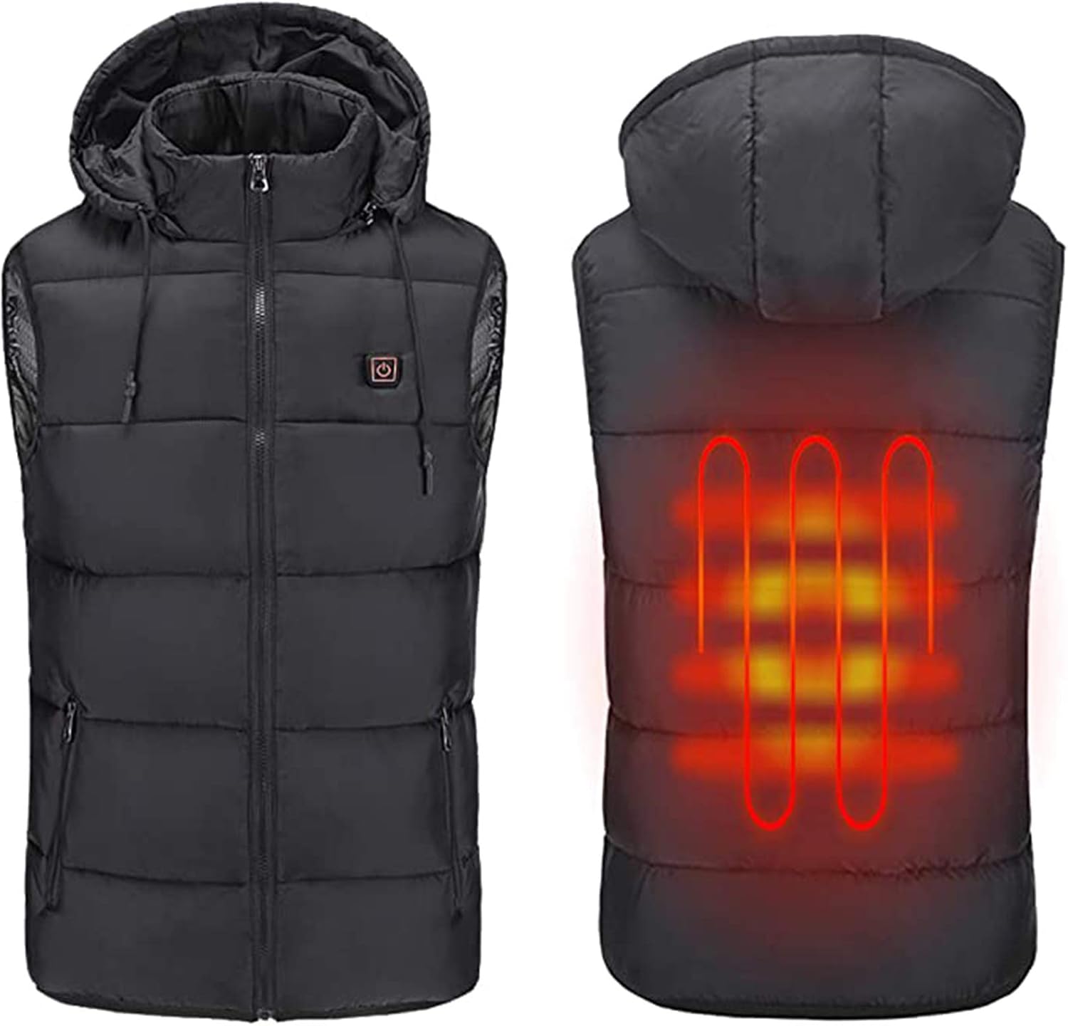 Veste Chauffante électrique USB Pour Homme Et Femme - 4 Niveaux De Chaleur, Légère - Pour Extérieur, Sport, Bureau