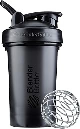 BlenderBottle Classic V2 Shaker Bottle 590ml Black with BlenderBall Stainless