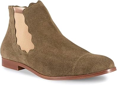 olive chelsea boots womens