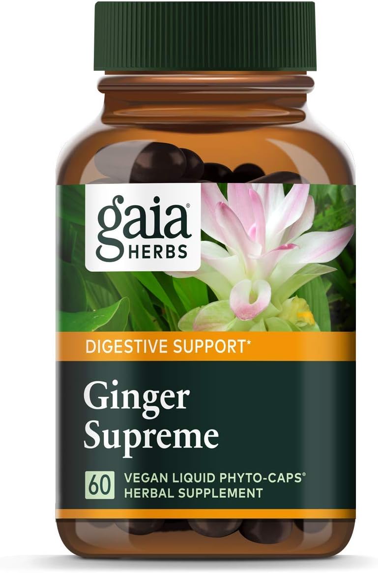 Gaia Herbs Ginger Supreme Liquid Phyto-Capsules, 60 Count: Health & Personal Care