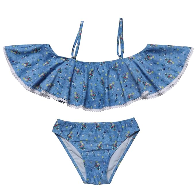 girls off the shoulder swimsuit