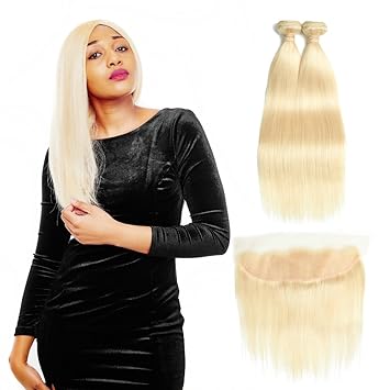 Amazon Com Queen Plus Hair Peruvian 613 Blonde Straight Human