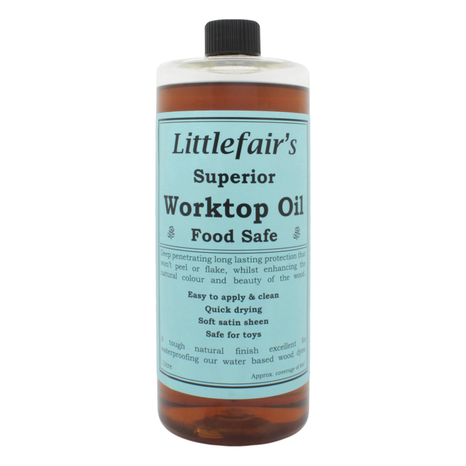 Littlefair’s Worktop Oil 5ltr - All Round Protection & Food Safe Wood Oil - Kitchen Worktop Oil with Easy Apply & Quick Dry Formula - Wooden Worktop Oil for a Beautiful Satin Sheen - All Wood Types