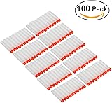 NUOLUX Foam Darts 100pcs 7.2cm for Nerf N-strike Elite Series Blasters Toy Gun White