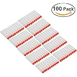 NUOLUX Foam Darts 100pcs 7.2cm for Nerf N-strike Elite Series Blasters Toy Gun White