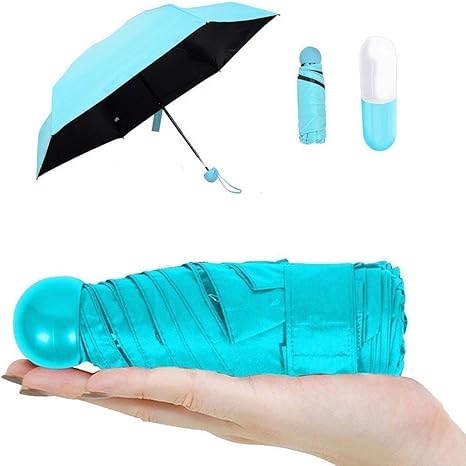 Pawaca Ultra Luces y Pequeñas Viajar Anti-UV Mini Plegable Paraguas con