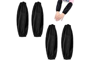 Ptenzor 2 Pairs Waterproof Oilproof PVC Arm Sleeves, Durable Oversleeves with Elastic Cuffs, Multi-Use Forearm Protector for 