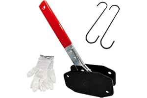 LAJIAOZ Stainless Steel Car Brake Caliper Press Tool,Compressor Brake Wrench Can 360 Degree Ratchet Swing for Car Brake Repair and Replace （Red 2 Hangers,Gloves）