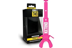 Nxtrnd Two Football Mouth Guard, Football Mouthpiece with Strap, Fits Adult & Youth (Pink)