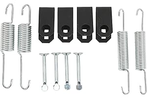 12Pcs Brake Shoe Spring Kit 1018163 01 for Car Precedent Carts 1980 and Up, Includes Brake Shoe Clamp and Hold Down Pin, Top 