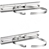 QILIPSU Pole Mounting Kits, 304 Stainless Steel 11.4" x 1.9" Brackets with Adjustable 2&ndash;8 Inch Clamps for Electrical Boxes, Devices, and Outdoor Applications