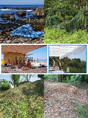 HYOUT Camo Net, Woodland Camouflage Netting Military Sunshade Nets Camping Hunting Shooting Blind Sunscreen Netting Camouflage Party Decoration - Thumbnail 7
