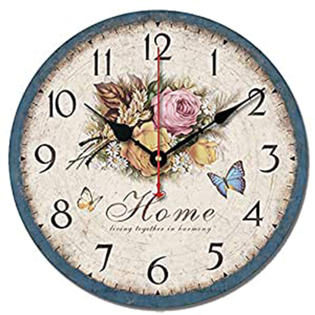 SWHONG Wall Clock Silent Non-ticking 12 Inch/30.5cm,Clocks for Living Room Office Kitchen,Grey