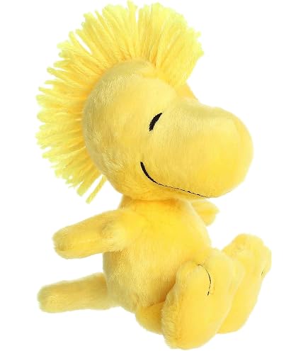 🐦 Peluche Steiff Woodstock 18 Cm – Pájaro Amarillo De Peanuts, Amigo De Snoopy, Ojos Bordados Y Pico Fino, Felpa Suave Y Lavable, Con Bolsa De Gránulos Para Sentarse