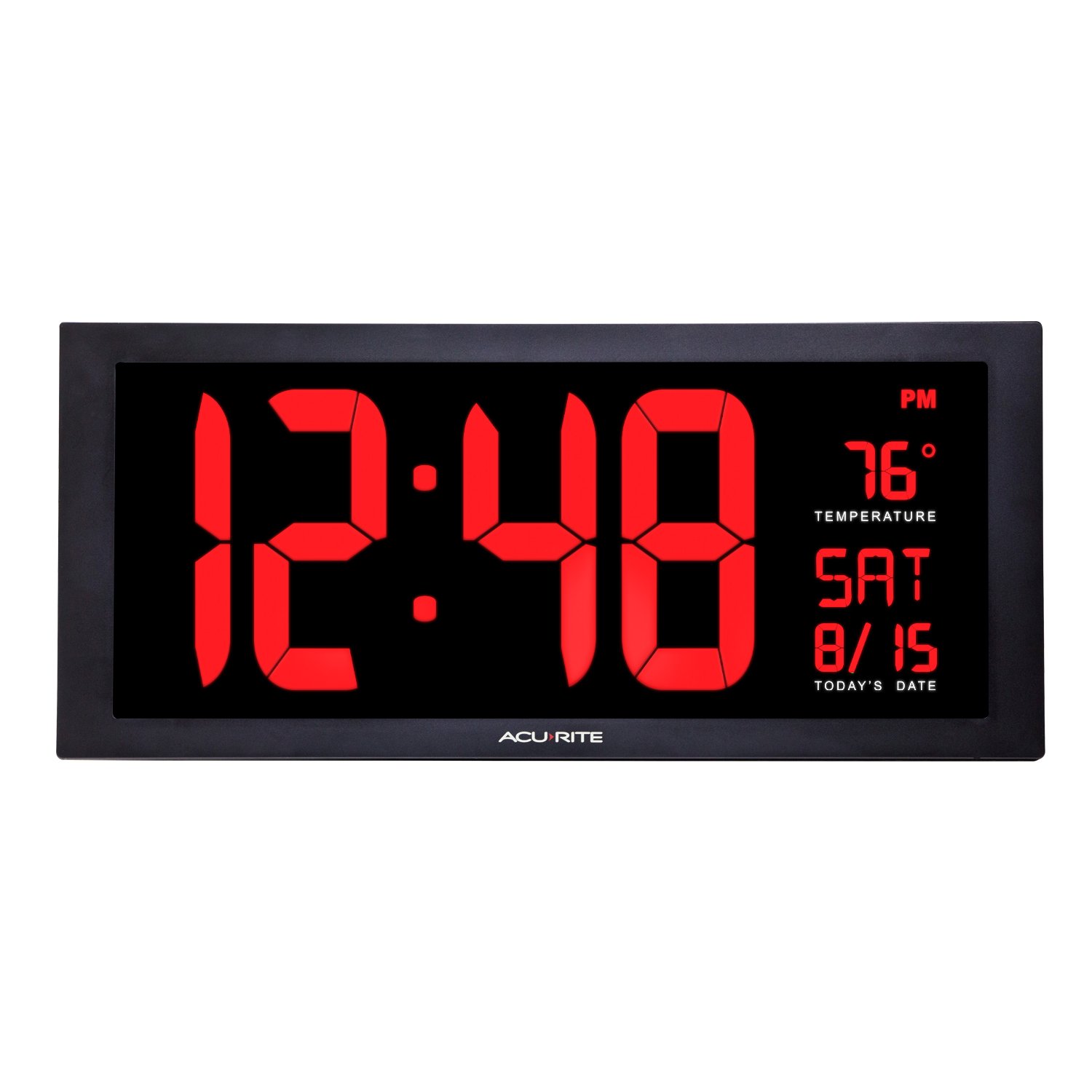 AcuRite AcuRite 75100C 18Inch Large Led Clock with Indoor Temperature