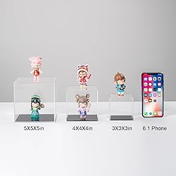 Kcgani Transparent Acrylic Square Cube Containers