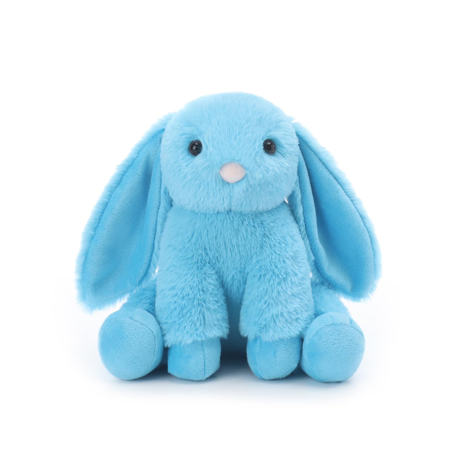Apricot Lamb Diamond Blue Bunny Rabbit Plushies Stuffed Animals for Baby Girl and Boy, Soft Cute Plush Toys for Kids, 8 Inches