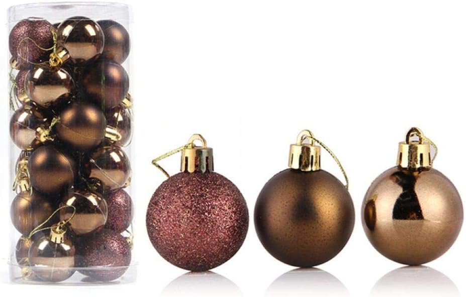 jinqiao 24Pcs 4/6/14cm Christmas Ball Ornament Baubles Xmas Tree Window Hanging Decor