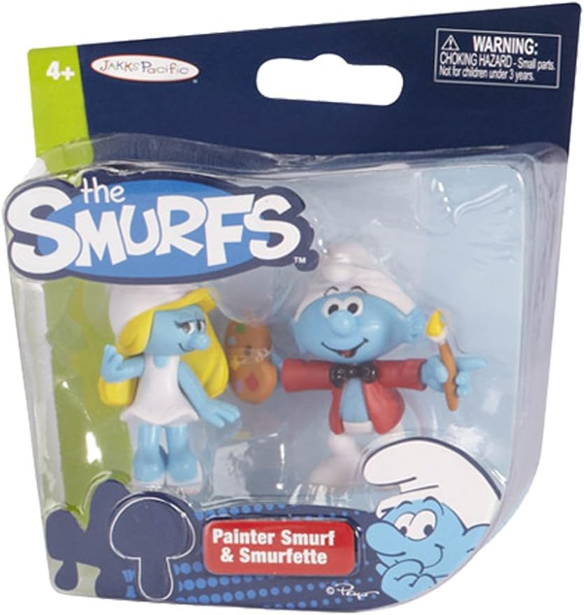Smurfs Classic 6cm Action Figure Series 1 Painter and Smurfette (Pack of 2)