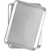 Fat Daddio's Natural Aluminum Quarter Sheet Pan, 2-Pack