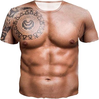 muscle fit printed t shirts